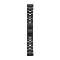 QuickFit® 26 Watch Bands, Vented titanium bracelet, carbon grey DLC coating