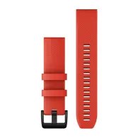 QuickFit® 22 Watch Bands, Laser red, black stainless steel hardware