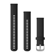 Quick Release Bands (20 mm), Black, silver hardware