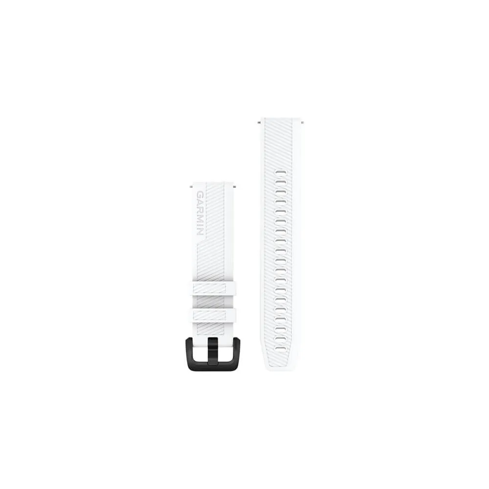 Quick Release Bands (20 mm), White, black hardware