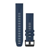 QuickFit® 22 Watch Bands, Captain blue, black stainless steel hardware