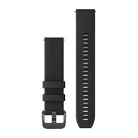 Quick Release Bands (20 mm), Black, gunmetal hardware