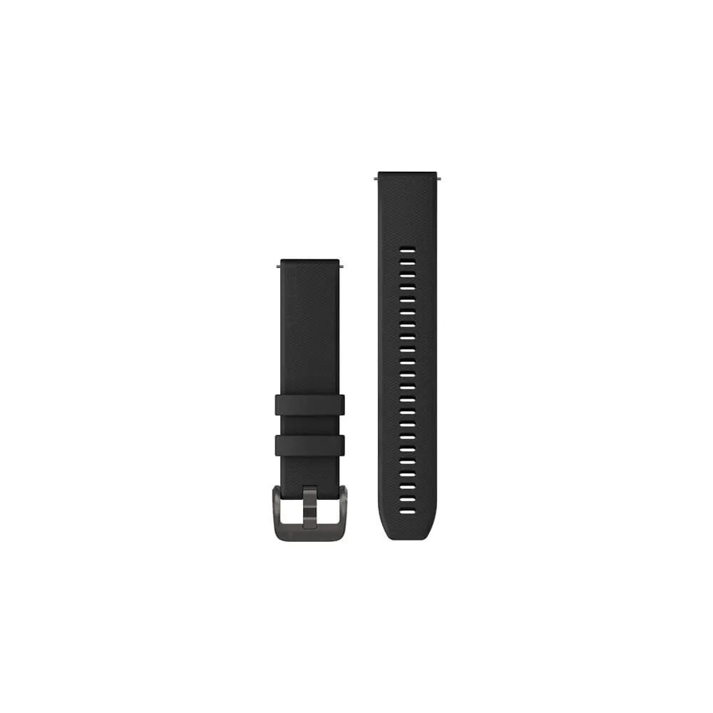 Quick Release Bands (20 mm), Black, gunmetal hardware