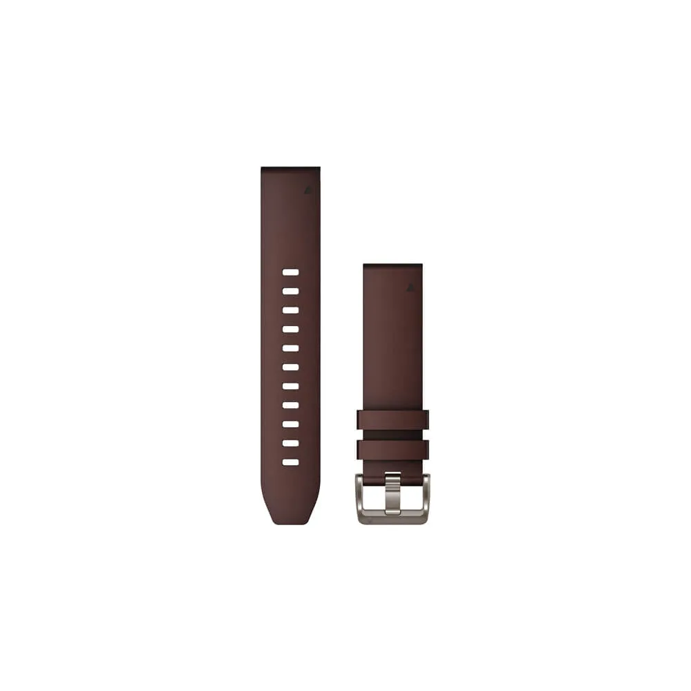 QUICKFIT 22 WATCH BANDS, OXFORD BROWN LEATHER