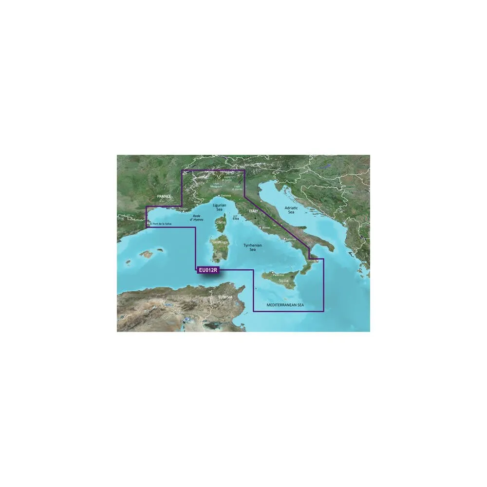 BlueChart® g3 HXEU012R - Mediterranean Sea, Central-West