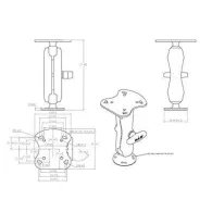 RAM® Fishfinder Mount for Humminbird Devices - C Size Medium