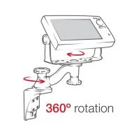 RAM® Vertical 6" Swing Arm Mount for Fishfinders & Plotters
