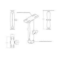 RAM® Universal Marine Electronic Mount - C Size Long