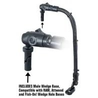 RAM® Transducer Mount with 18" Rod & Wedge for RAM®, Attwood & Fish-On!