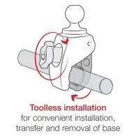 RAM® Tough-Claw™ Small Clamp Base with Ball