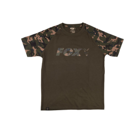 FOX CAMO KHAKI CHEST PRINT T-SHIRT
