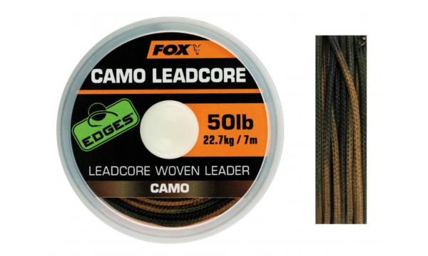 FOX # EDGES CAMO LEADCORE WOVEN LEADER 7M 50LB