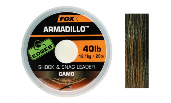 FOX # EDGES CAMO ARMADILLO SHOCK & SNAG LEADER 20M 40LB