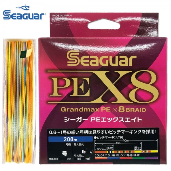 SEAGUAR 8-Strand Braid Line GRANDMAX PEX8 300m Multicolor, 45% OFF