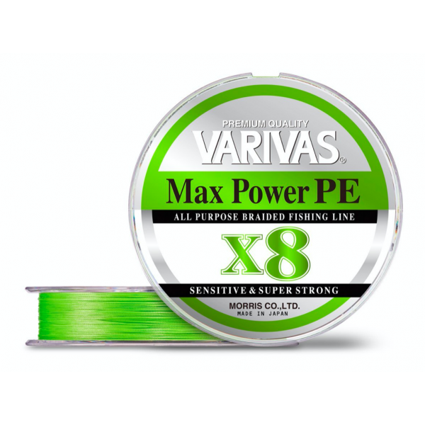 BRAIDED LINES MAX POWER PE X8 LIME GREEN